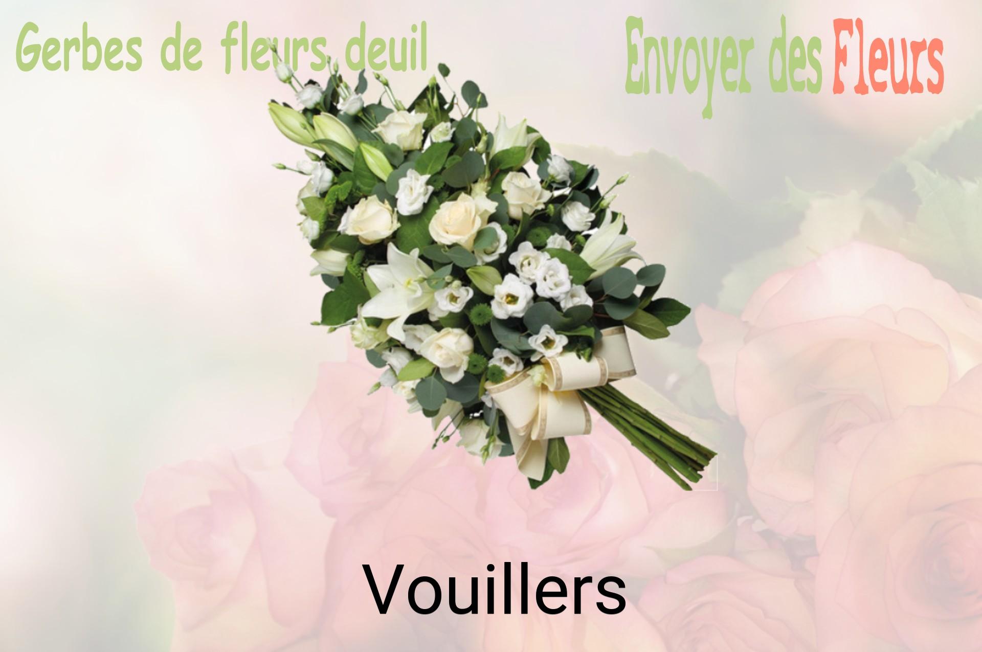 Gerbe de fleurs de deuil livrée à Vouillers